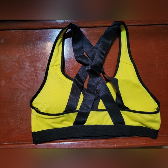 La Senza yellow racer back sports bra size L - Picture 3 of 4